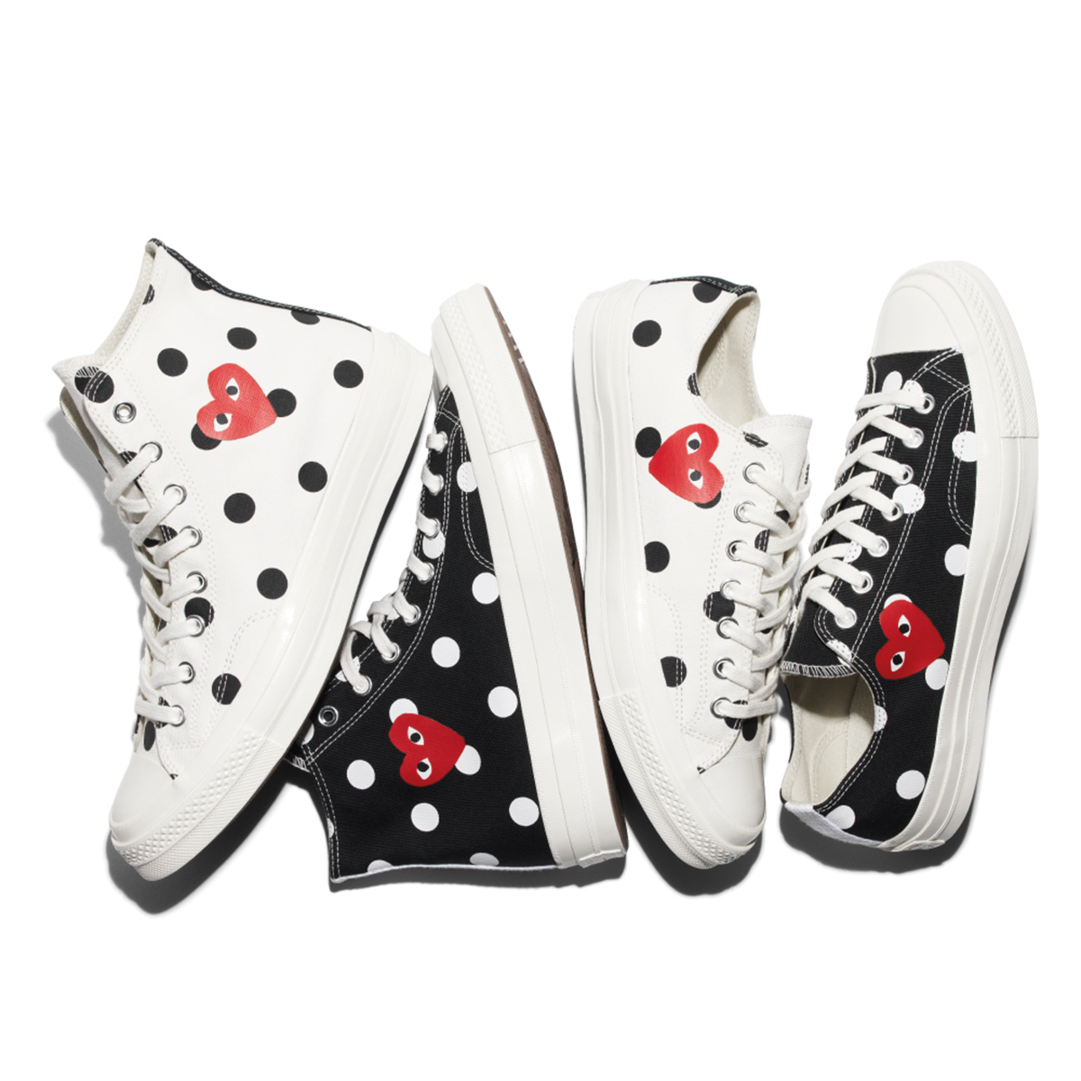 COMME des GARCONS PLAY x Converse Polka Dot Chuck Taylor