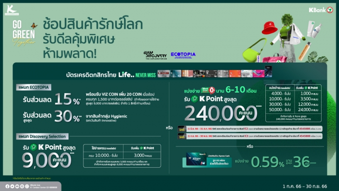 Go Green Together ช้อปสินค้ารักษ์โลก รับดีลคุ้มพิเศษ