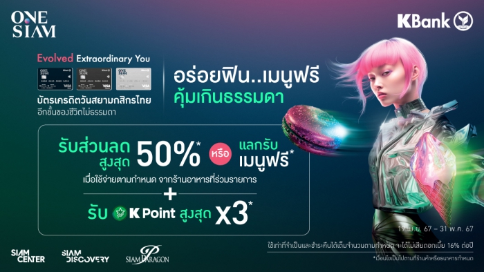 สิทธิพิเศษสำหรับผู้ถือบัตรเครดิตวันสยามกสิกรไทย